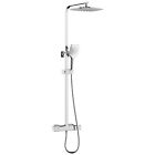 Bristan Craze Thermostatic Bar Mixer Shower And Shower Rigid Riser Kit And Fixed H