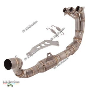Tubo de enlace frontal de cabezal de titanio para Yamaha MT09 FZ09 2021-22 Escape de motocicleta - Imagen 1 de 7
