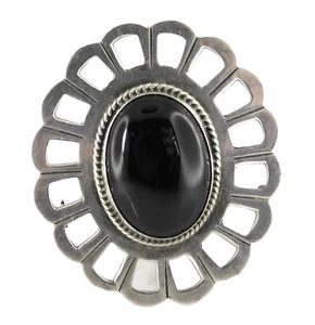 Broche Colgante Grande Ovalado Ovalado Grande Firmado BVA Taxco México Plata Esterlina 925 - Imagen 1 de 8