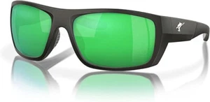 Fin-Nor Sonnenbrille Pinder matt weich schwarz mit grünen Poly-Gläsern. Neu mit Etikett. - Bild 1 von 3