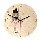 Nordic Cartoon Circle Clock Colorful Silent Wall Clock for Living Room (WPC014a)