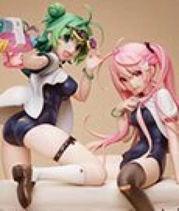 Colección de obras de arte rupestre Poyoyon PVC estatua 1/5,5 Midori y rosa Sukumizu 28 cm - Imagen 1 de 14