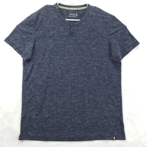 Camisa Smartwool Para Hombres XL Azul Henley Tejida Cáñamo Lana Merino Manga Corta Pullover - Imagen 1 de 11