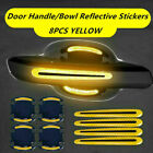 8X Vehicle Car Door Handle&Bowl Protective Films Reflective Decor Sticker Strips