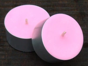 10pk SOFT PINK CIT RONELLA Natural TEA LIGHT CANDLES 60 hrs/pk Mozzie REMOVAL - Picture 1 of 12