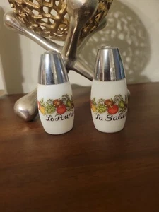 Vintage Corelle Corning Spice of Life Salt & Pepper Shakers by Gemco - Picture 1 of 5