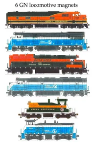 Juego de 6 imanes Great Northern Locomotives Andy Fletcher - Imagen 1 de 1