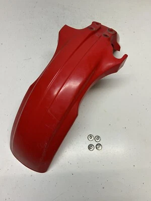 84 Honda XL250R XL 250 R 1984 FABRICANTE DE EQUIPOS ORIGINALES ¡BUENO! Cubierta de plástico para guardabarros delantero Foto 1 de 4