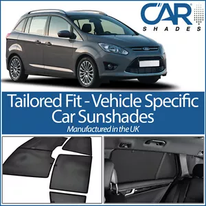 Ford Grand C-Max 5dr (Sliding rear doors) 2010 On UV CAR SHADES WINDOW SUN BLIND - Picture 1 of 12