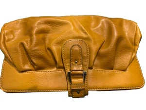 Liz Claiborne Yellow Mustard Clutch Bag Dressing Bag Purse Small Handbag - Picture 1 of 5