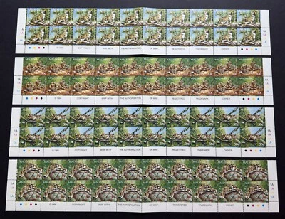 1995 Malaysia WWF Panda Logo Animals Clouded Leopard 80v Stamp Blocks of 20 Sets - Image 1 of 4