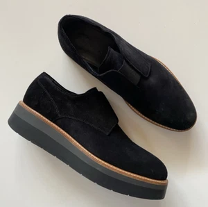 VINCE Davy Black Suede Creeper Slip On Sneakers Shoes Women's Size 8M - Picture 1 of 6