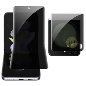 Soft TPU Film Privacy Screen Protector For Samsung Galaxy Z Flip 5 4 3 Flip5 5G - Picture 1 of 19