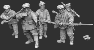 Bolt Action Compatible: Soviet Workers Militia | Conscript Squad x5 figs (28mm) - Picture 1 of 4