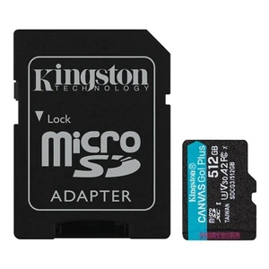 Kingston MicroSD SDCG3/512G MemoryCard CanvasGo Mobile ActionCams Drones 4K - Picture 1 of 8