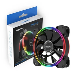 Inter-Tech ALSEYE Halo 4.0 Lüfter S-RGB LED 120 mm Gehäuselüfter 4 Pin - Bild 1 von 5