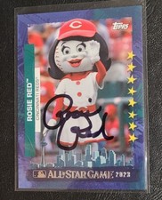 Rosie Red Cincinnati Reds Mascot 2023 Topps All-Star Exclusive Card Signed