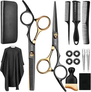 Hair Cutting Scissors Shears Kits, 15 Pcs Professional Hairdressing Scissors Set - Picture 1 of 7