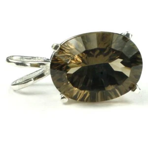 Colgante de plata esterlina 925, cuarzo ahumado, SP006 - Imagen 1 de 4