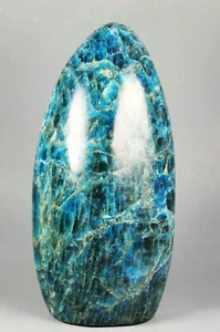 Natural Blue Apatite Standup Quartz Crystal Mineral Healing - Picture 1 of 12