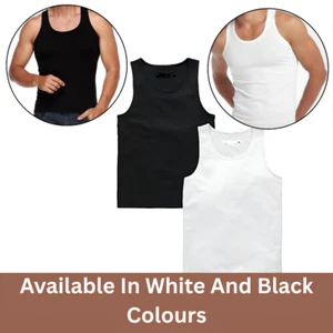 Herren Gym Unterhemden 100% Baumwolle - Uni Tank Tops für Sommer Training Multipack - Bild 1 von 10