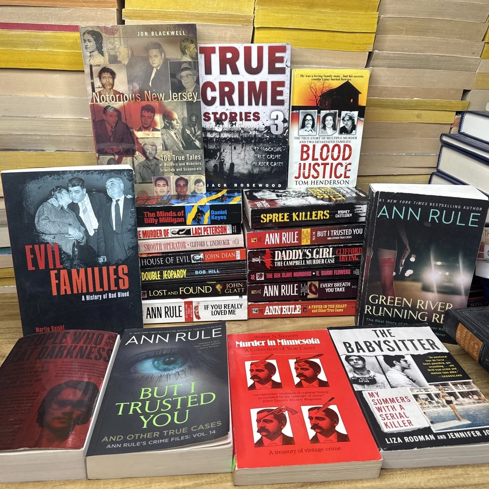 Lot Of 23 True Crime Books Anne Rule Serial Killers Cold Cases Murder Paperback Foto 1 de 4