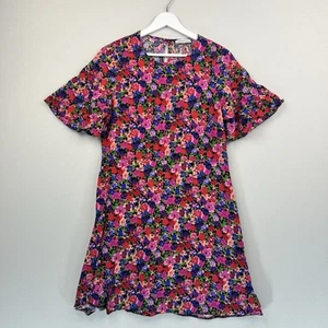 Papaya Kleid Damen Größe 16 Mehrfarbig Blumenmuster Sommer Fließend Urlaub - Bild 1 von 17