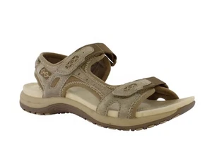 Earth Spirit bequeme Damen-Sandalen Wanderhaken taupe braun Veloursleder 7 - Bild 1 von 11