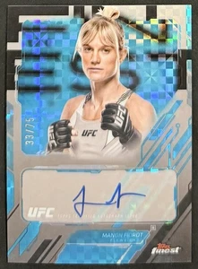 2025 Manon Fiorot Topps Finest UFC Blue Checkerboard Auto 33/75 - Picture 1 of 2