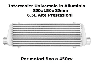 INTERCOOLER UNIVERSALE IN ALLUMINIO 550x180x65 6.5L - Foto 1 di 4