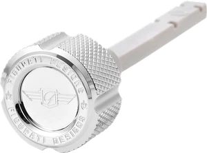 Figurati® Transmission Oil Dipstick - Magnetic - Knurled - Silver - M8 - Bild 1 von 3