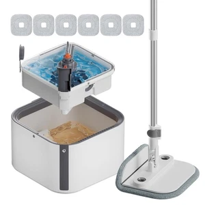 Spin Mop und Eimer Set mit Selbsttrennung Schmutz- und Sauberwassersystem, Se... - Bild 1 von 9