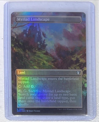 NM Borderless Foil Myriad Landscape, MTG Commander Masters #660 - Image 1 of 2