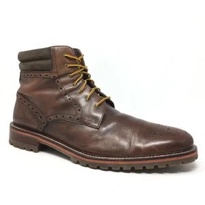 Johnston & Murphy McComb Stiefeletten Schuhe Herren Größe 13 Braun Leder Brogue - Bild 1 von 9