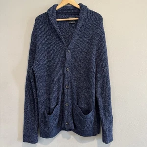 A&F Men’s Cardigan Knit Sweater Shawl Collar Pockets Wool Blend XL - Picture 1 of 5