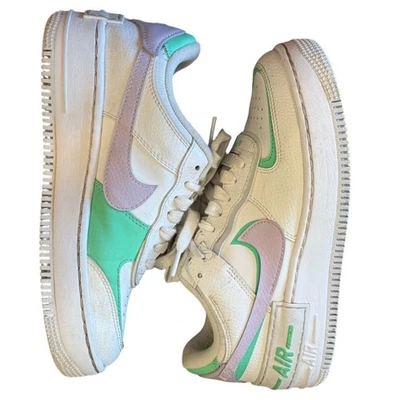 NIKE Air Force 1 Shadow Green Purple Women Sneakers size 7  athletic tennis - Image 1 of 4