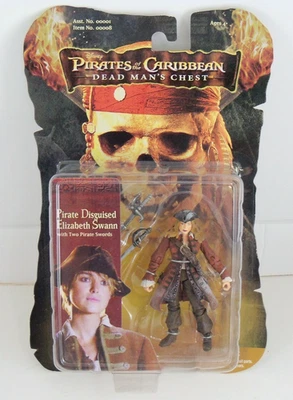 PIRATES OF THE CARIBBEAN PIRATE DISGUISED ELIZABETH SWANN 4" ACTION FIGURE 2006 - Image 1 of 4
