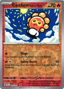 Castform Sunny Form Reverse Holo SV08: Surging Sparks 020/191 NM Common - Picture 1 of 2