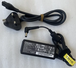 Chicony 40W 19V 2.1A AC Adapter Laptop Charger  A13-040N3A L Pin With UK Plug - Picture 1 of 7