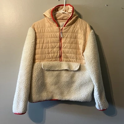 Ivory Ella Women’s Half Zip Pullover Sherpa Puffer Jacket Sweater Medium - Image 1 of 4