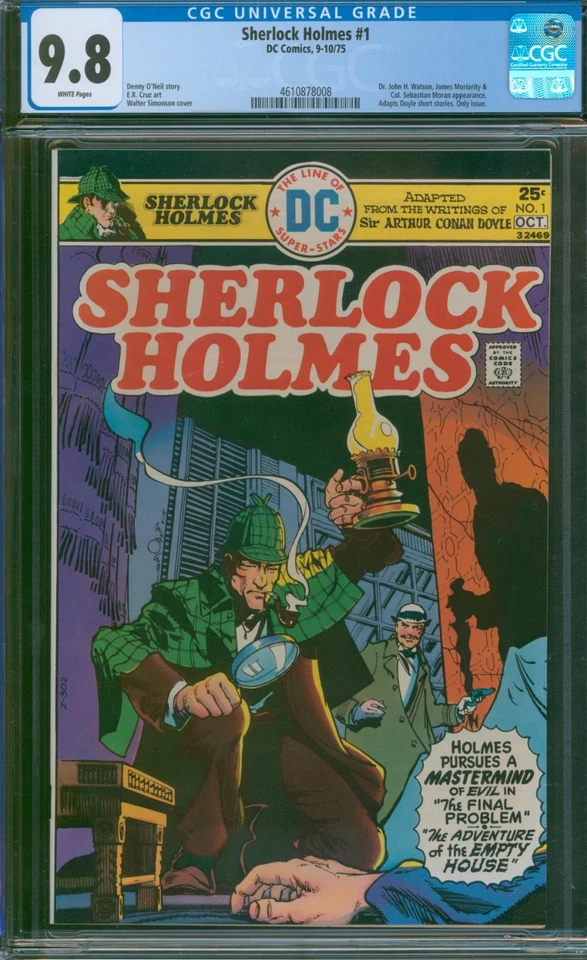 Sherlock Holmes #1 (1975) 🌟 CGC 9,8 páginas blancas 🌟 ¡Raro en grado! DC Comic Foto 1 de 2
