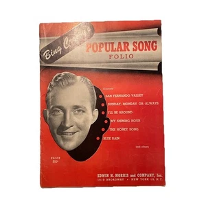 Bing Crosby's Popular Song Folio Edwin Morris Sheet Music Book Lyrics Chords - Picture 1 of 5