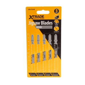 XTrade T-shank Clean Cut Wood Jigsaw Blades Pack Of 5 TPI 6 JT101D - Picture 1 of 3