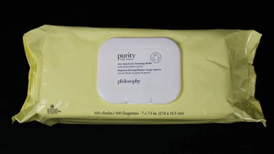 Paños de limpieza facial Philosophy Purity hechos simples de un solo paso ~ 100 ct ~ SELLADOS Foto 1 de 2