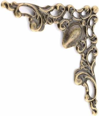 Protectores decorativos antiguos de esquina de borde de 30 piezas, adorno de álbumes de recortes Foto 1 de 4