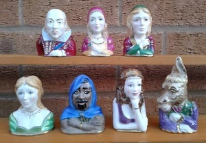 ROYAL WORCESTER  “SHAKESPEARE’S CHARACTERS” SELECTION OF CANDLE SNUFFERS - BOXED - Picture 1 of 71