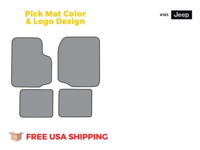 FITS 1987-1995 Jeep Wrangler Floor Mat 4pc Cutpile Foto 1 de 4