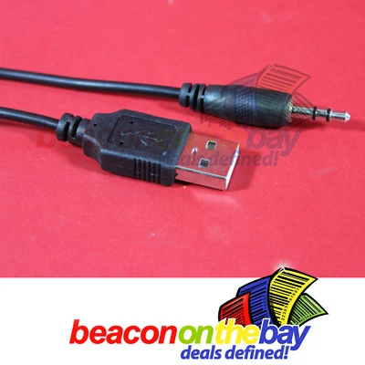 USB Type A Male to Aux 3.5mm Stereo Headphone Jack Cable for MP3 PC black - Image 1 of 2