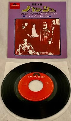 DEEP PURPLE "HUSH" ULTRA-RARE 1968 ORIGINAL JAPANESE 1ST PRESSING SINGLE WITH PS - Image 1 of 2