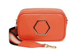 Orange Pimlico Honeycomb Cross Body Bag By Alice Wheeler - Picture 1 of 7
